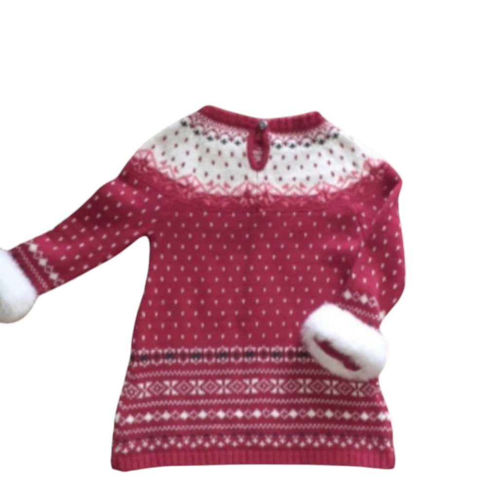 - - ASPEN KIDS INFANT KNIT DRESS W/FAUX FUR CUFFS - Picture 3 of 9